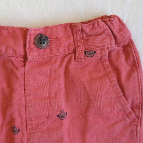 children's place muted pink skull print cotton shorts 12-18 months baby boys - Picture 2 of 5